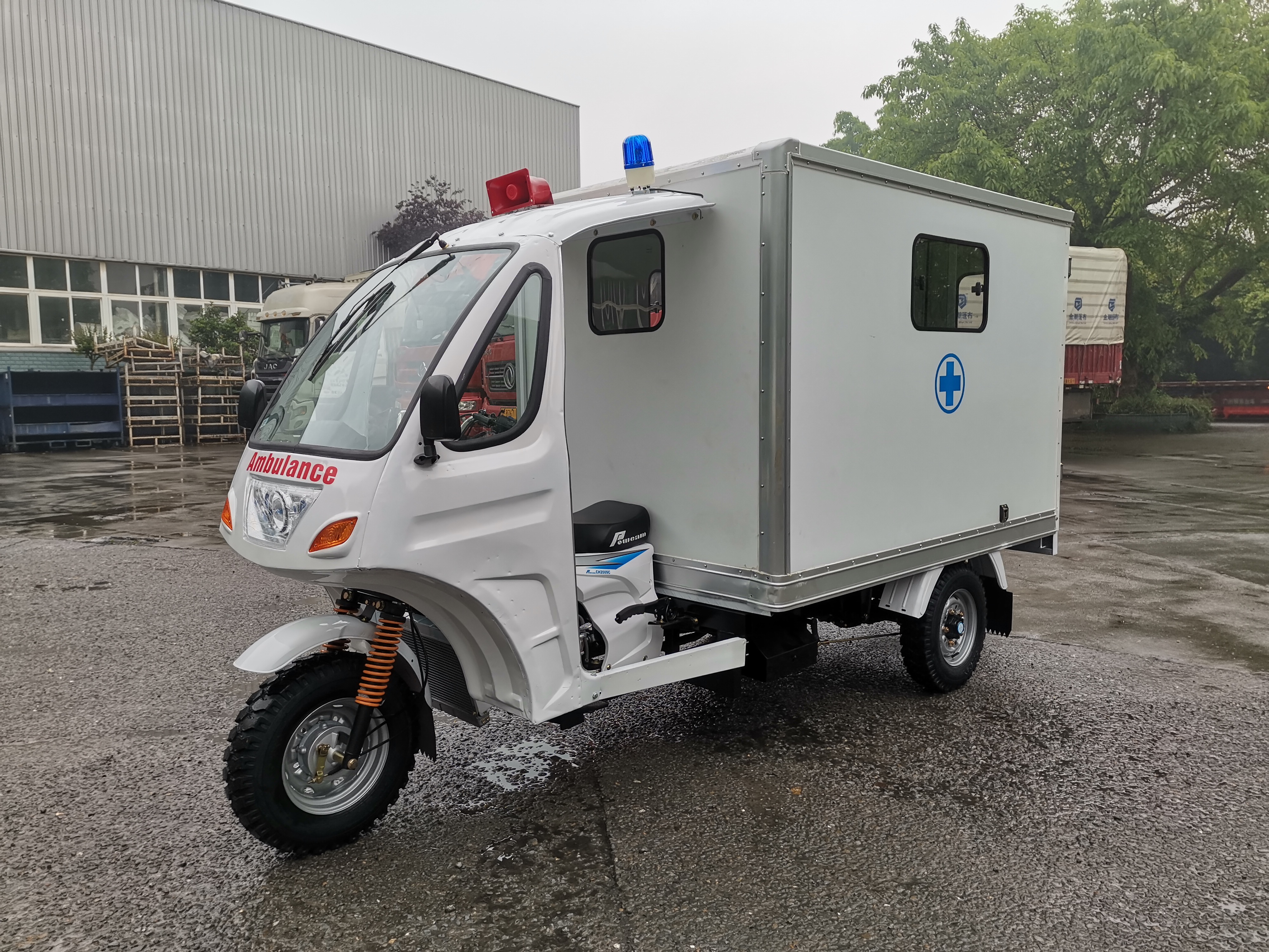 Dreirad-Motorrad-Krankenwagen mit 3 Rädern